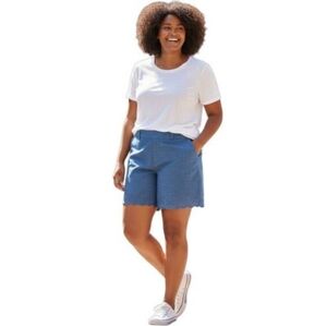 Calvin Klein Stylish Blue Scallop Shorts Sz.14 EUC.